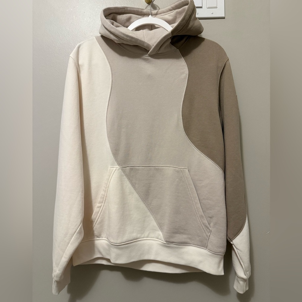 Alo Yoga Make Waves Hoodie - Ivory/Bone/Gravel - Size XXS - Picture 3 of 6